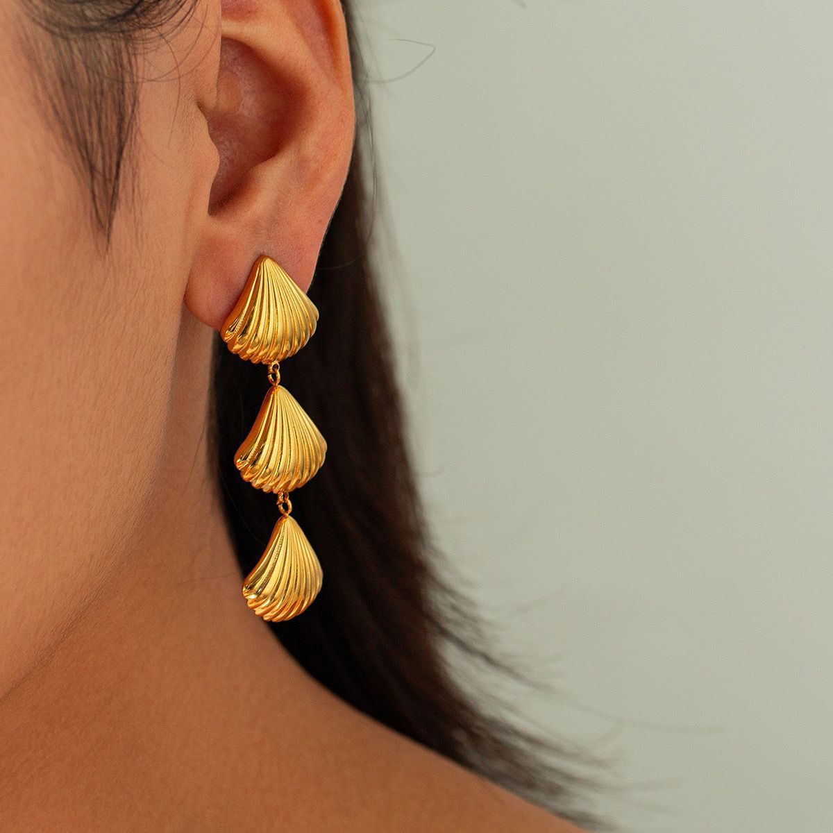 Oyster Statement Earrings