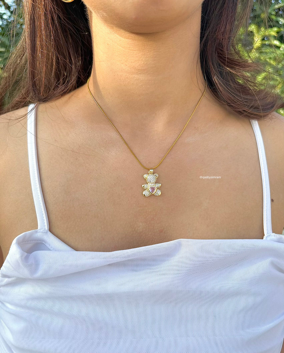 Honey Teddy Necklace