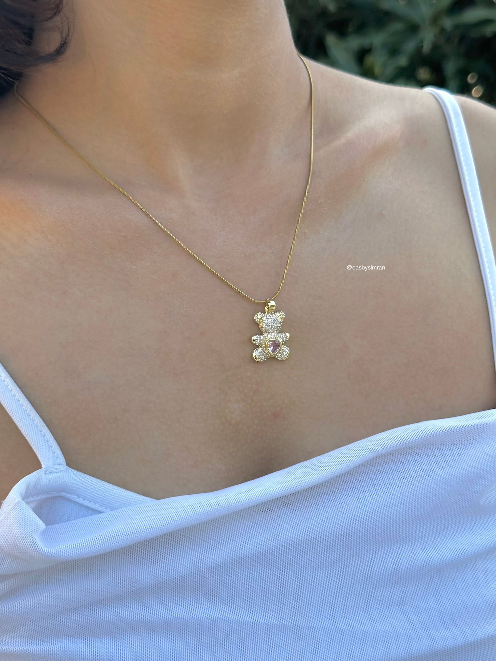Honey Teddy Necklace