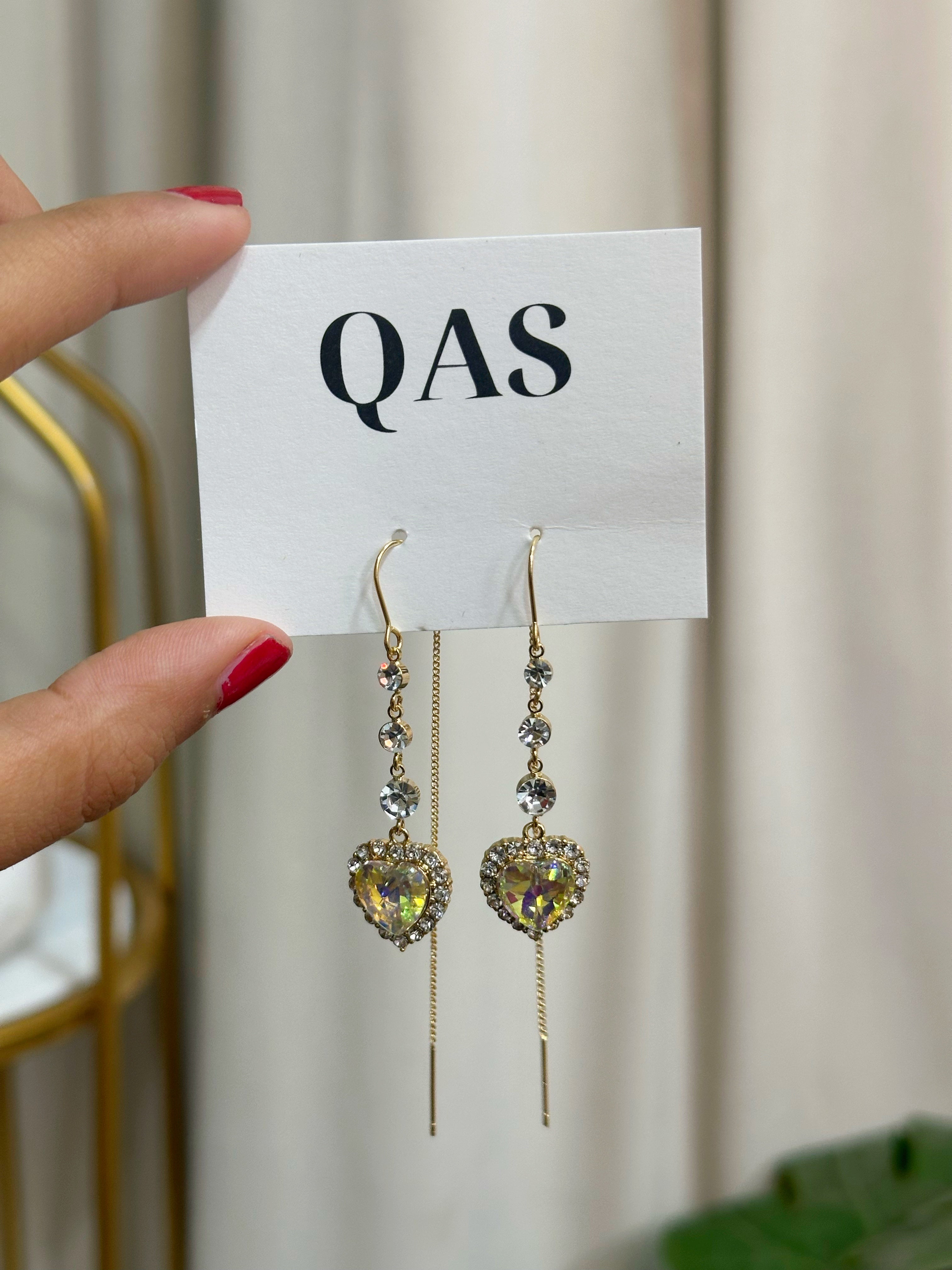 Zoya Heart Dangling Earrings