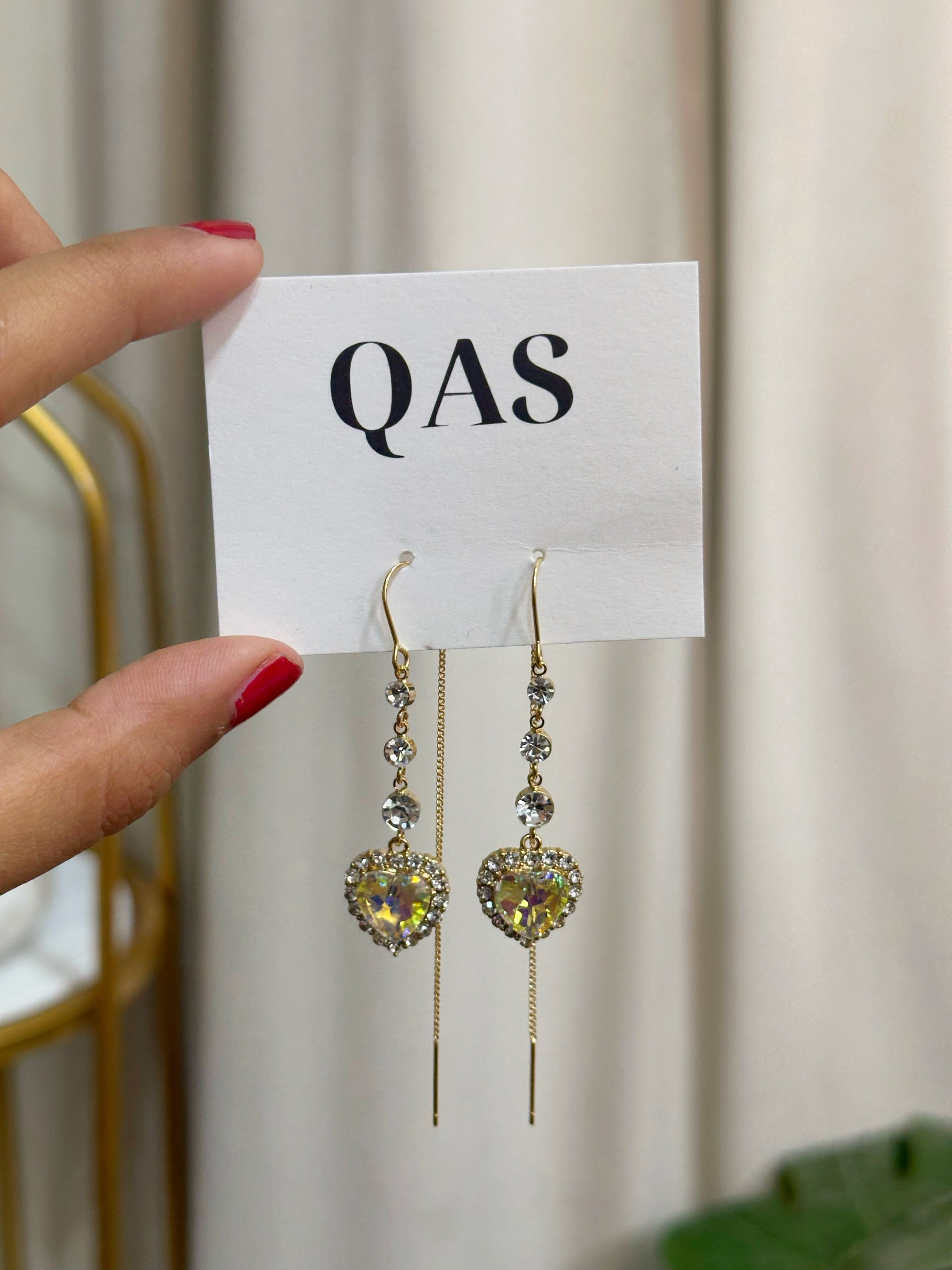 Zoya Heart Dangling Earrings