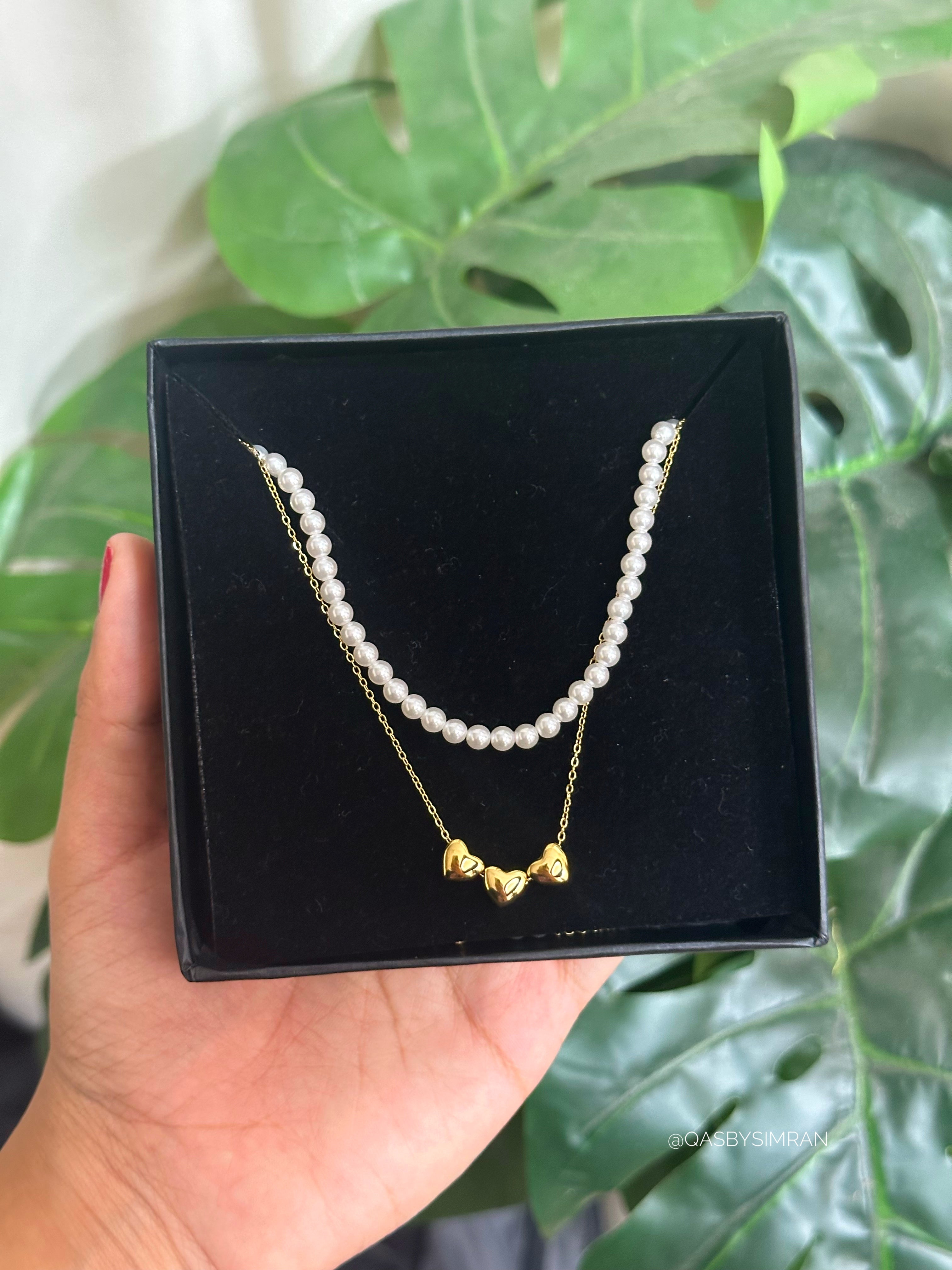 Pearl Amour Necklace Set