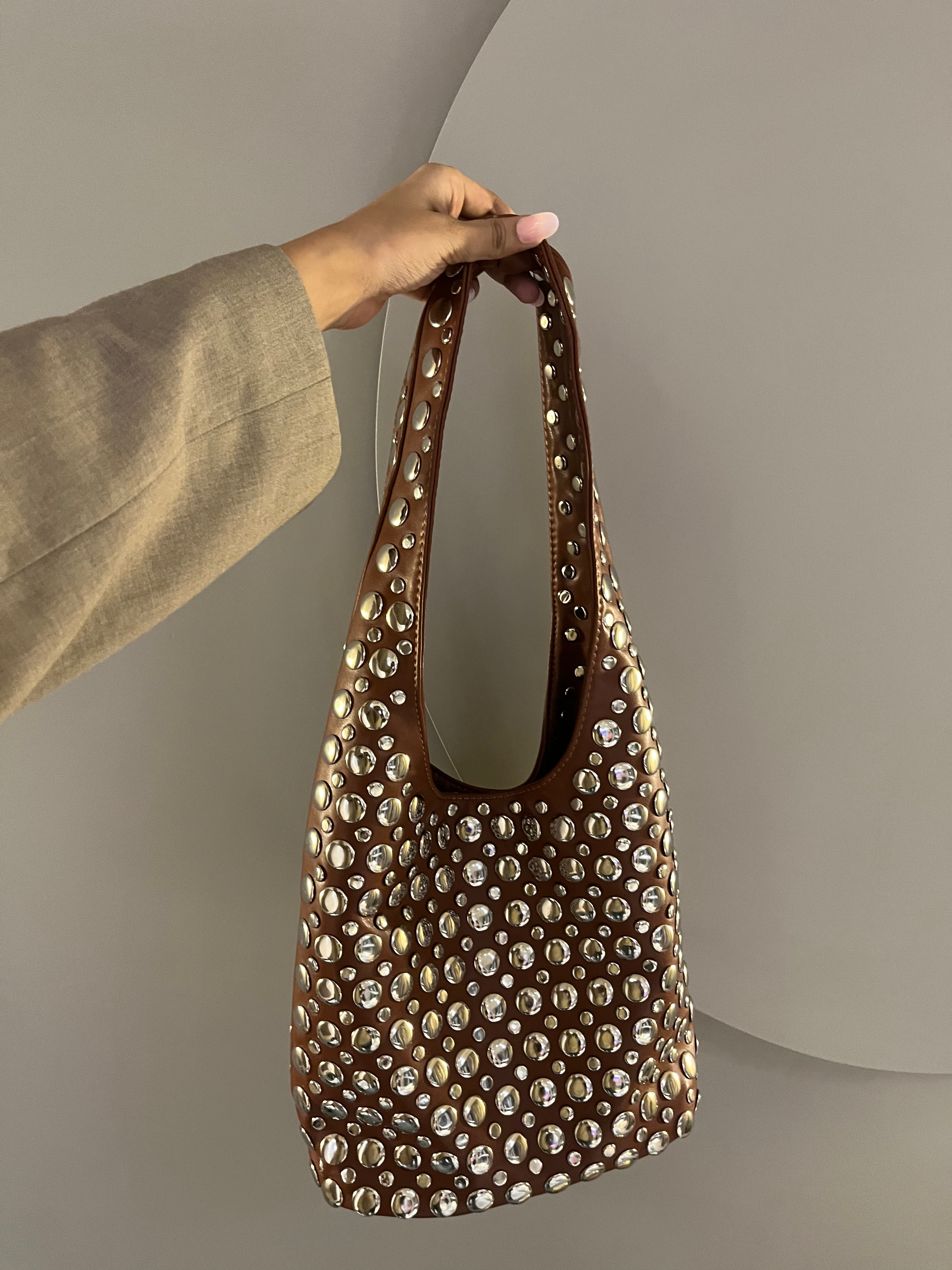 Monaco Studded Hobo Bag