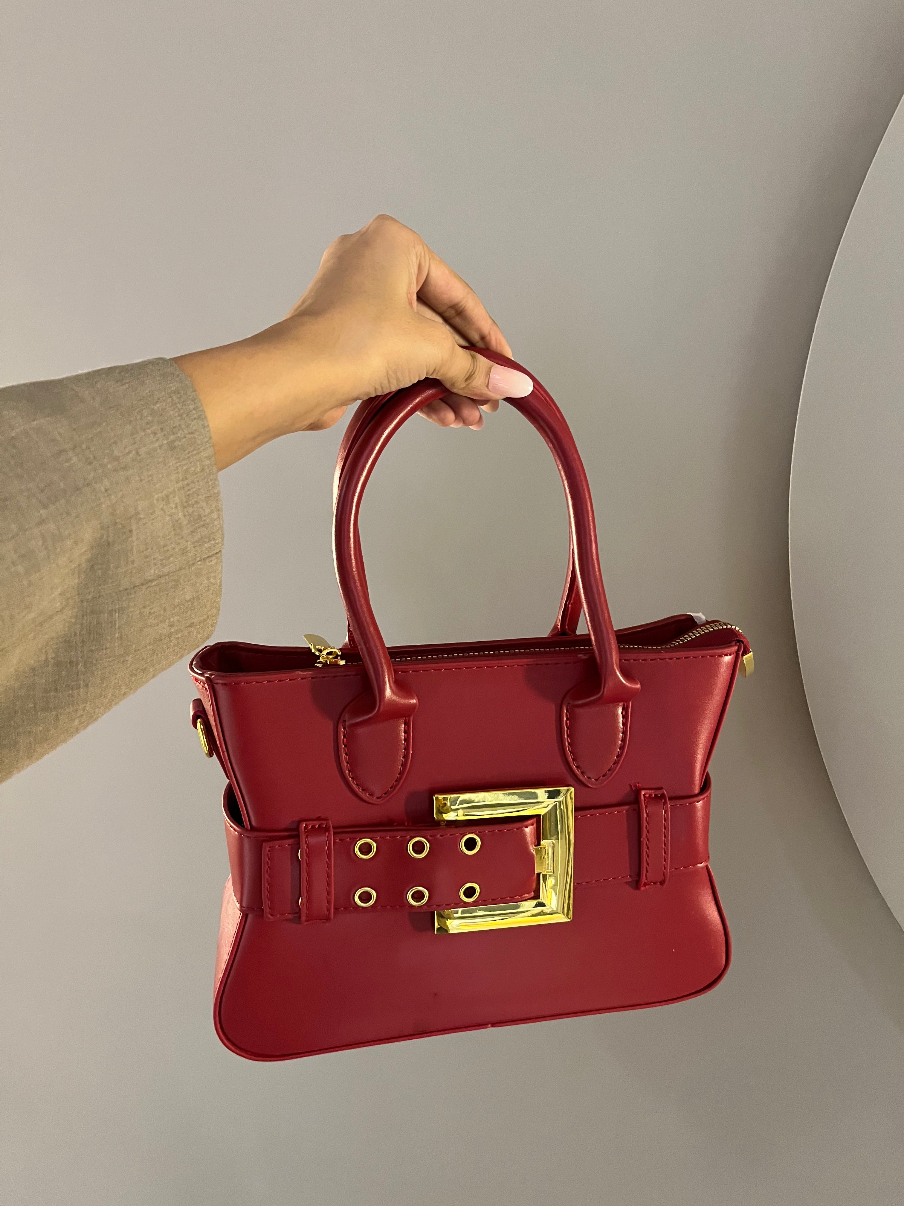 Issadora Structured Bag (Deep Red)