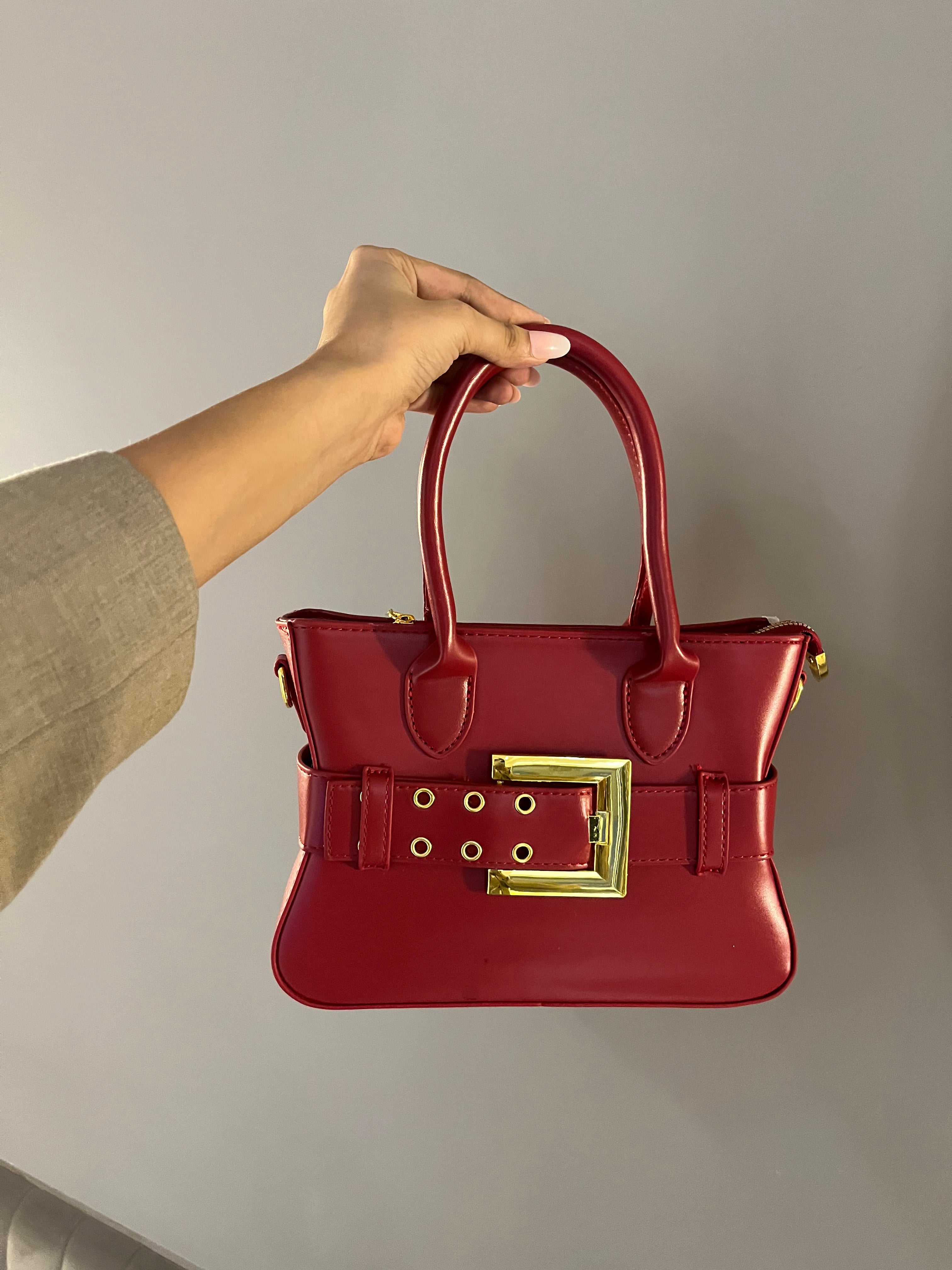 Issadora Structured Bag (Deep Red)