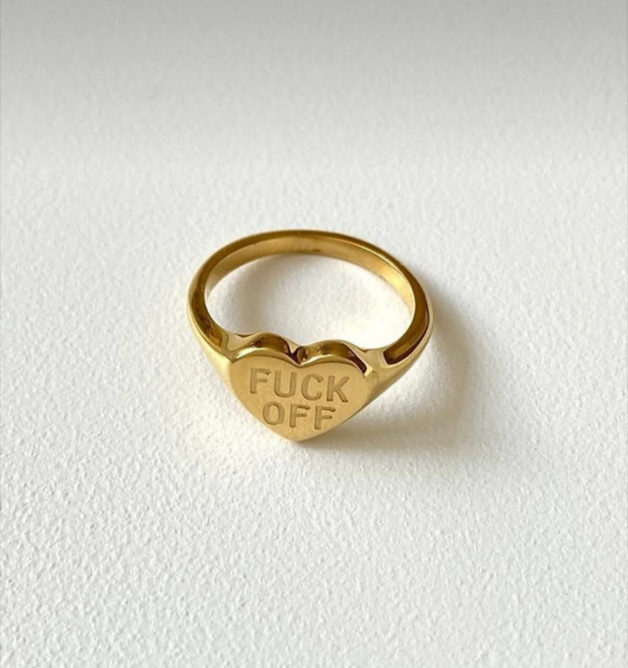 Fu*k Off Heart Ring