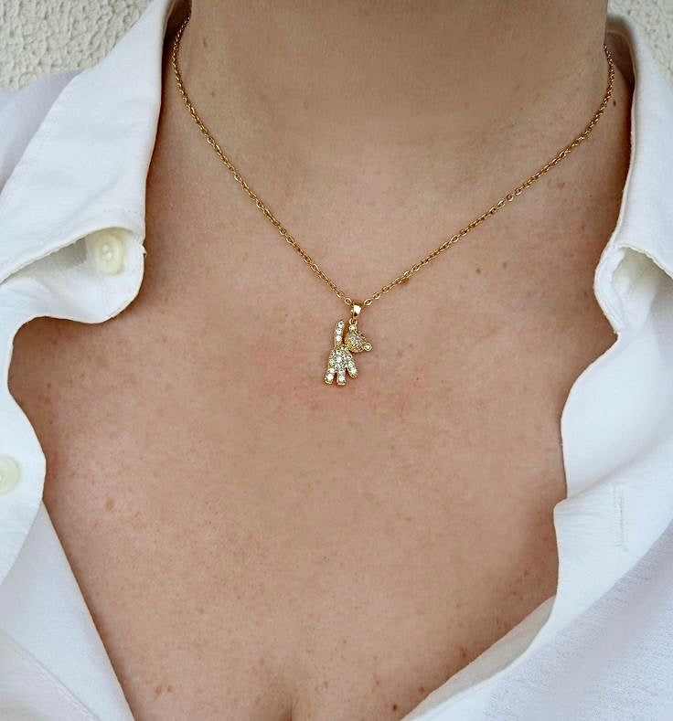 Iced Teddy Necklace