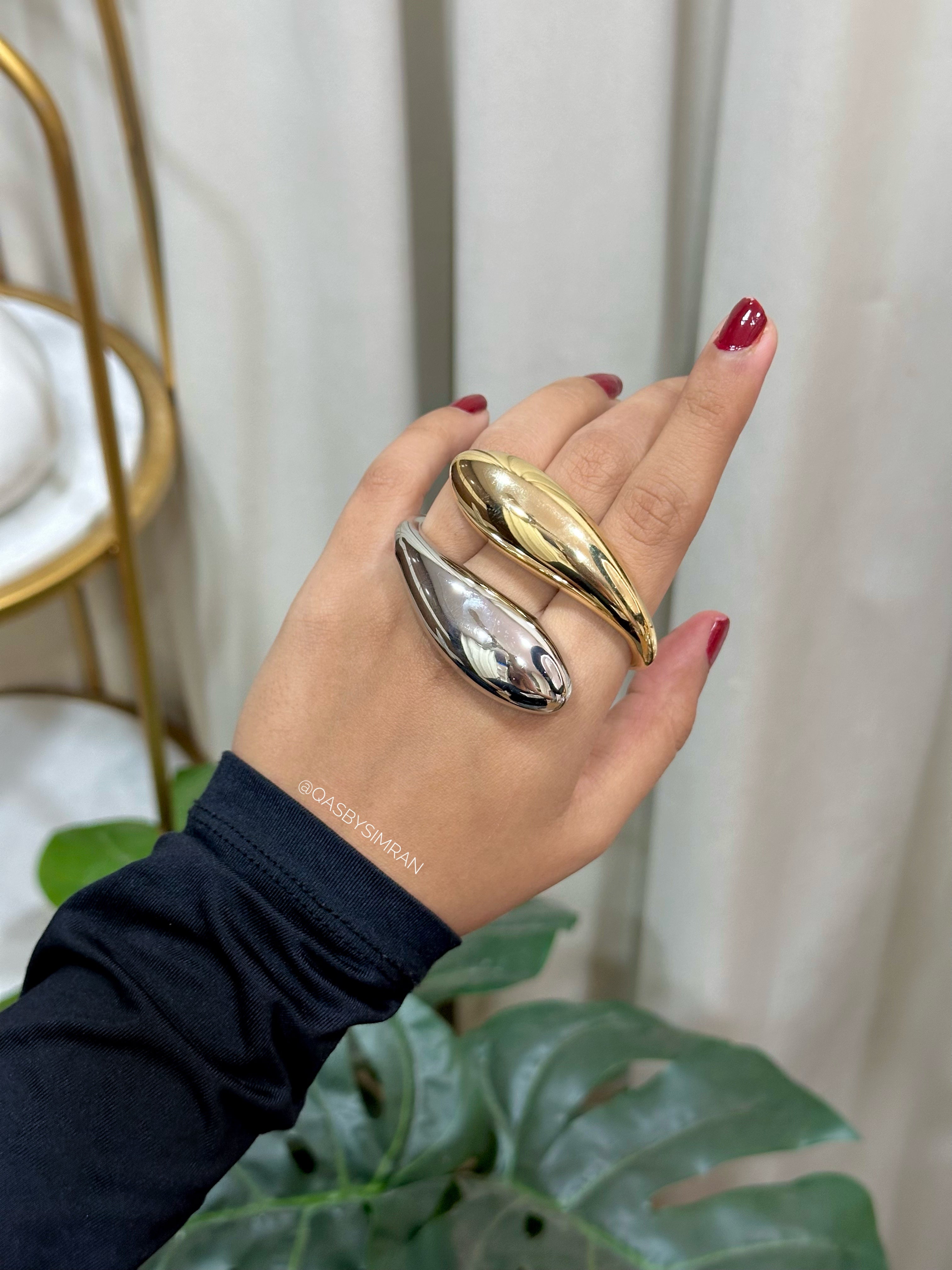 Girl Goddess Two-toned Statement Ring